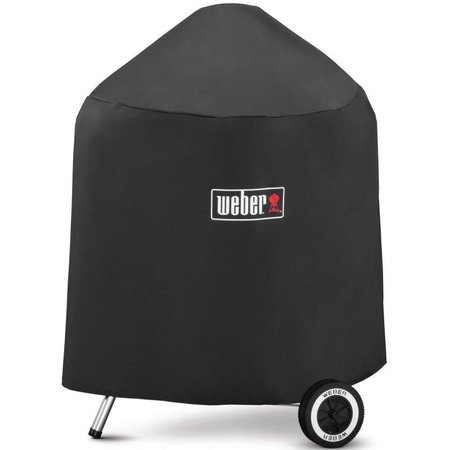 WEBER Grill Cover, 30 in W, 30 in H, Polyester, Black 7150